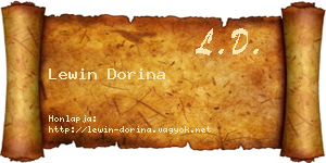 Lewin Dorina névjegykártya